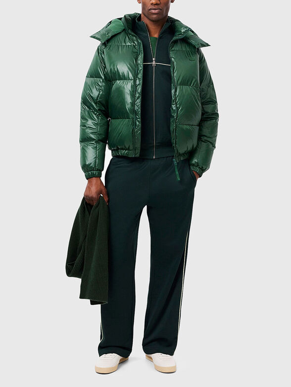 Green padded jacket with logo  - 2