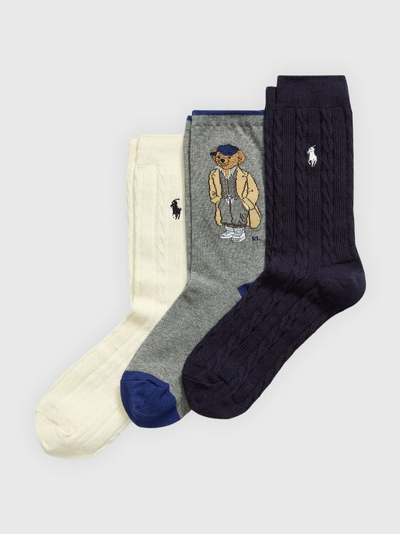 Polo Bear Crew Sock 3-Pack Gift Set - 1