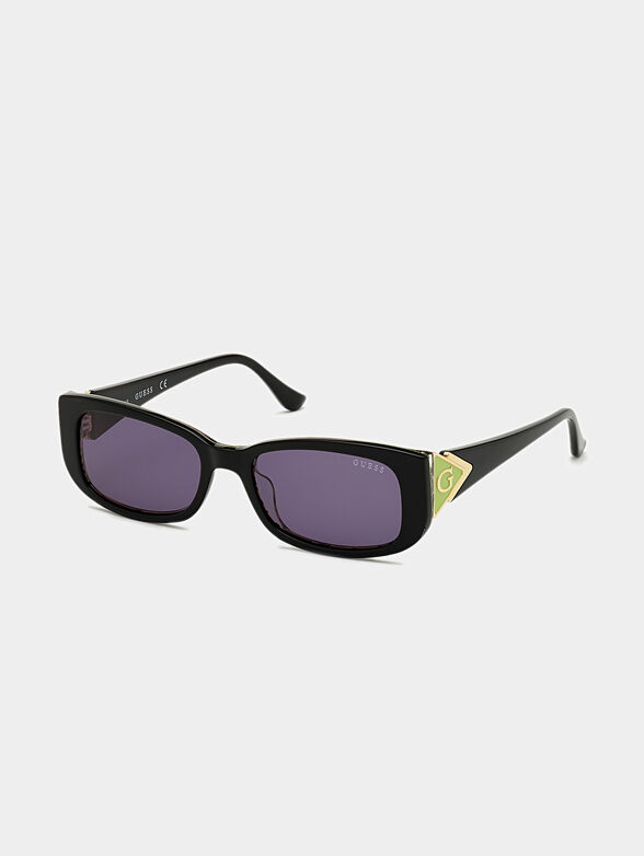 Sun glasses with black frames and logo detail - 1