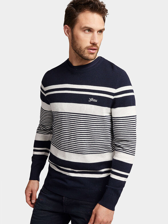Blue striped sweater - 1