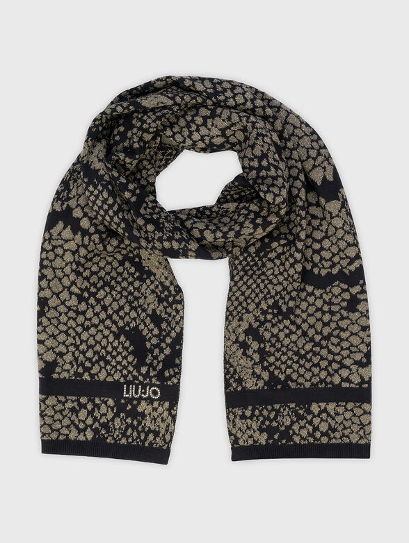 Knitted scarf with animal print - 1