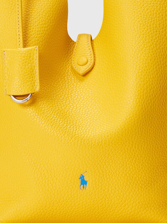 Leather tote bag with logo - 5