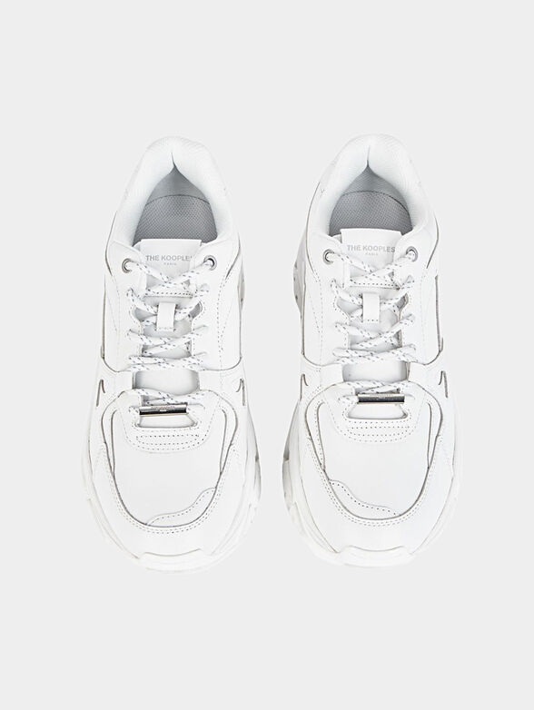 White sneakers with logo detail - 4