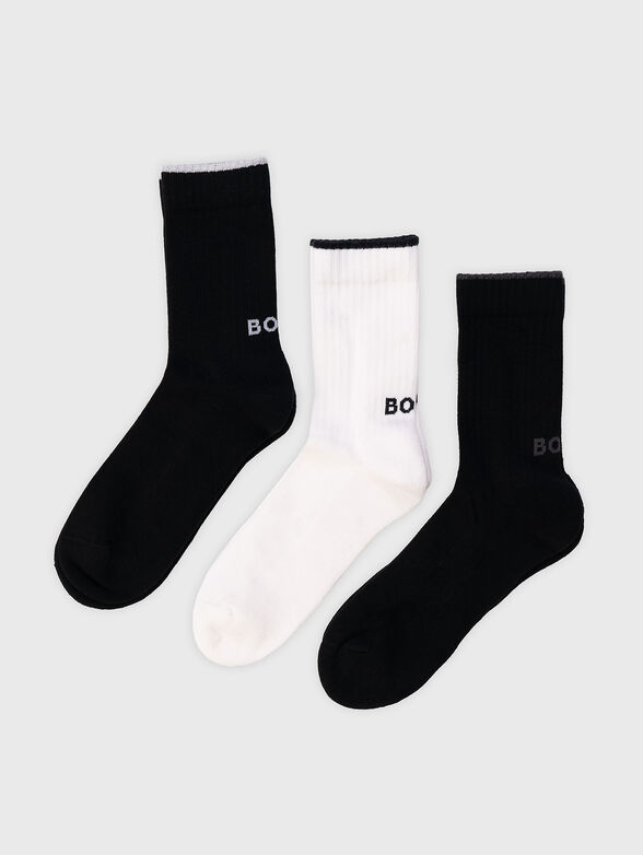 Set of three pairs socks with logo - 1