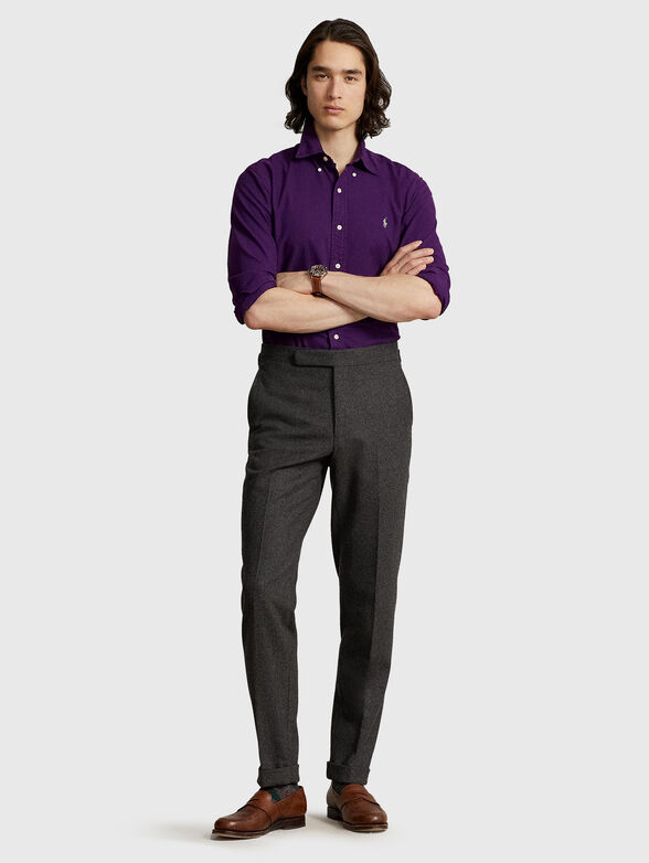 Purple cotton shirt  - 2