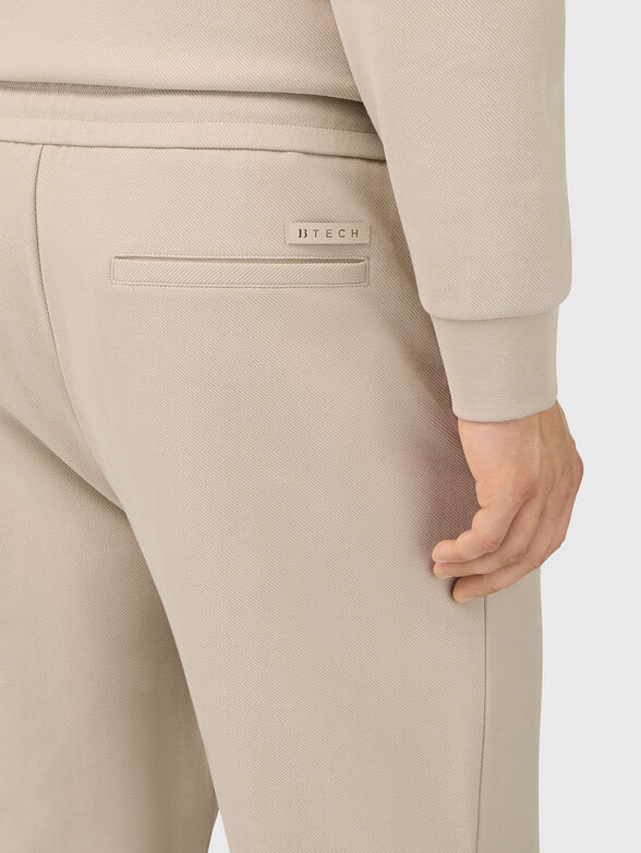 Cotton blend trousers with ties - 3