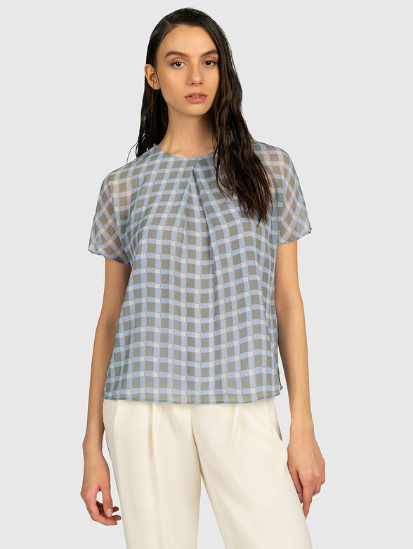 Checkered blouse - 1