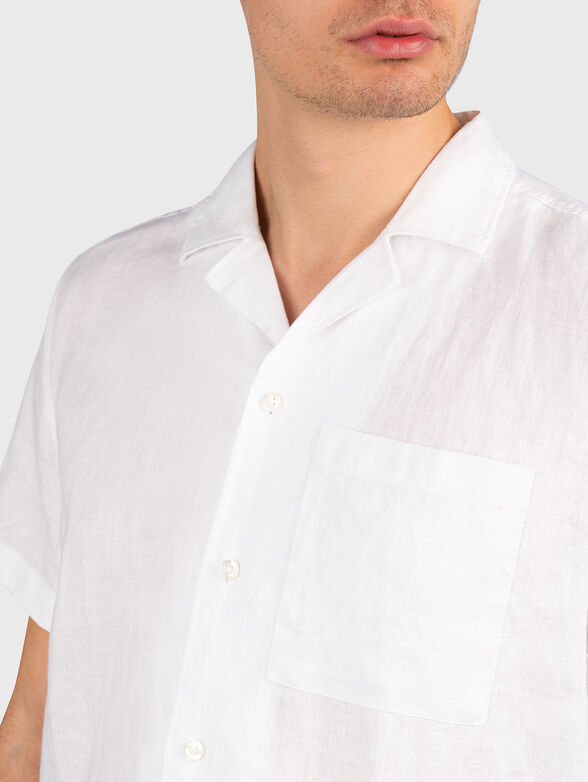 ELLINO short sleeved linen shirt - 4