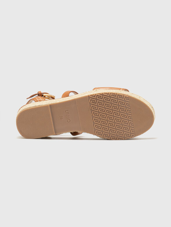 BALI 01 leather sandals in brown - 5
