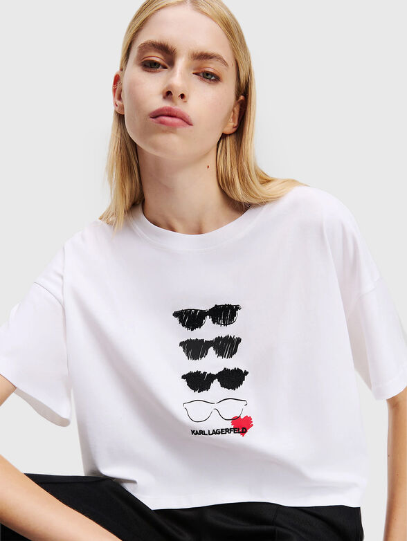 Cotton T-shirt with print - 4