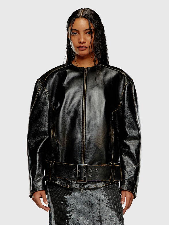 L-MARGY leather oversized jacket - 6