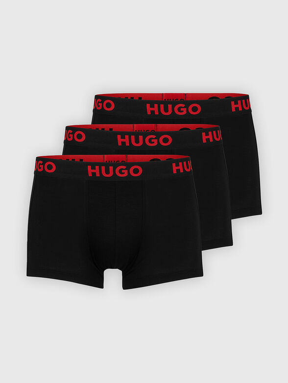 Set of three pairs of trunks with logo accent - 1