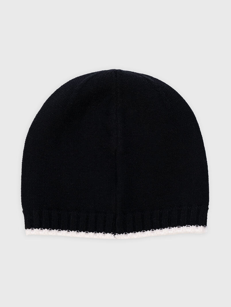 Black knitted hat with logo - 3