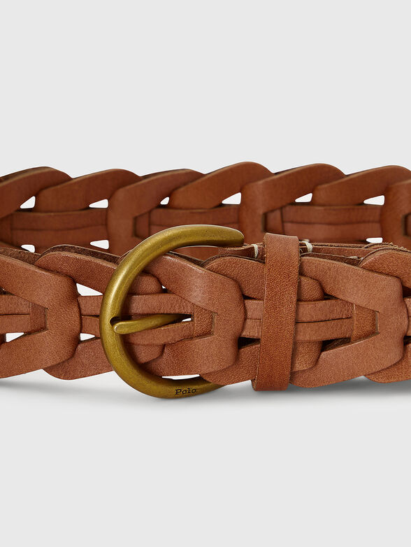 Brown leather belt  - 2