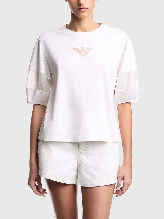 T-shirt with embroidered logo - 1