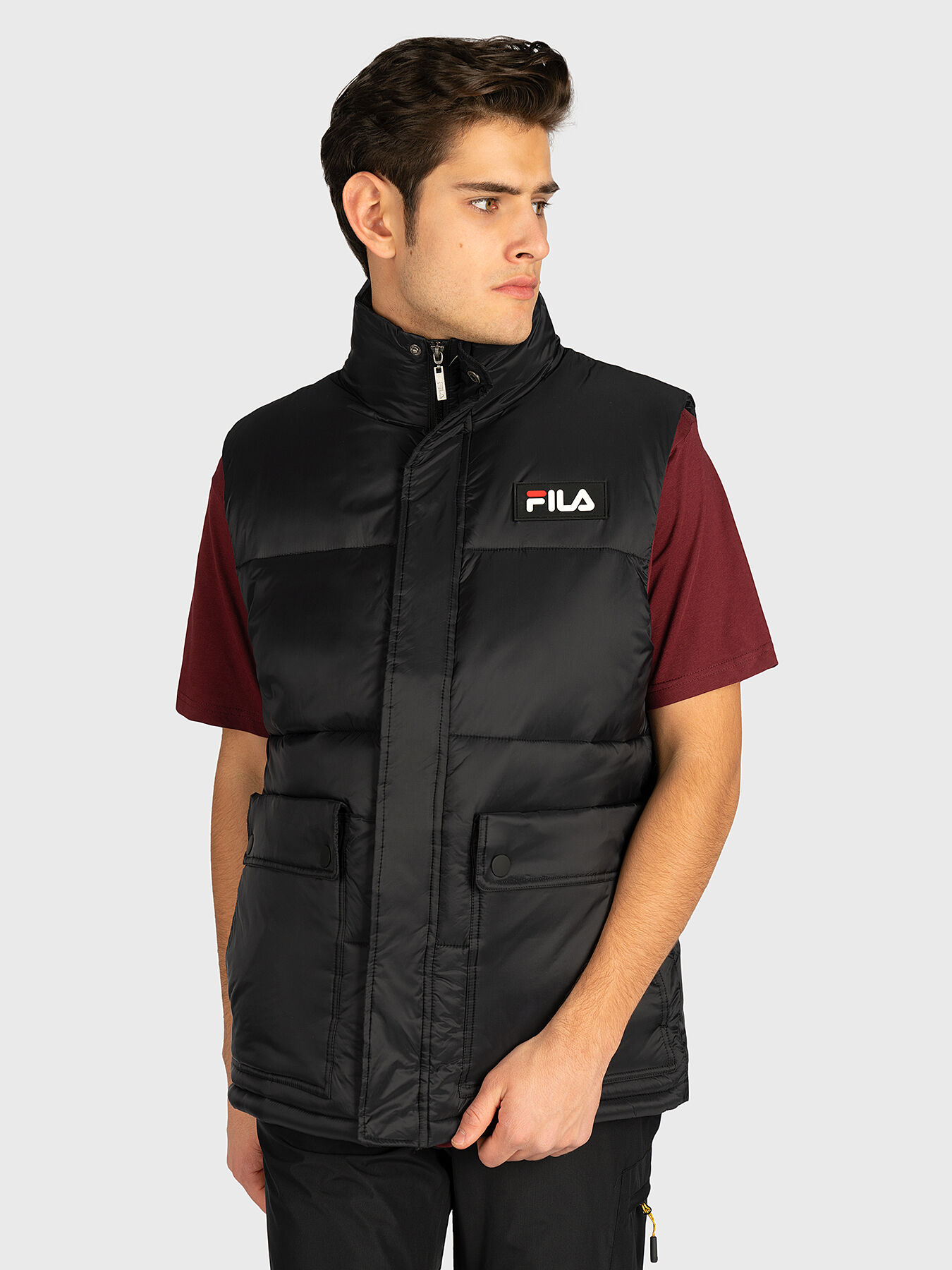 Puffer vest in black color brand FILA Globalbrandsstore en