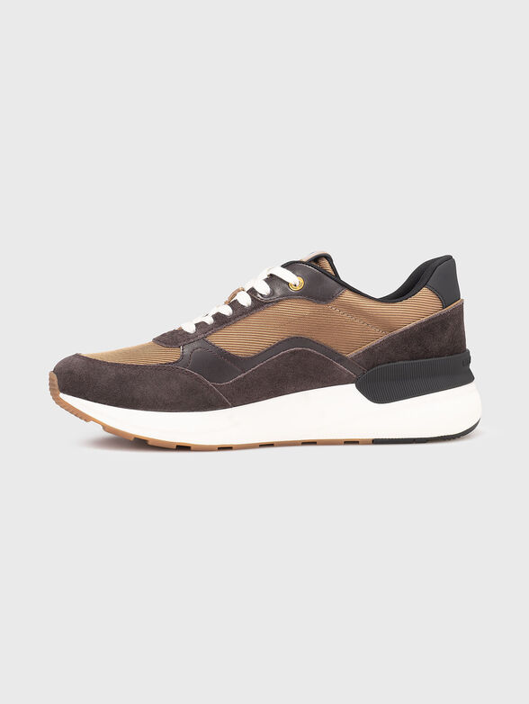Suede and textile sports shoes - 4