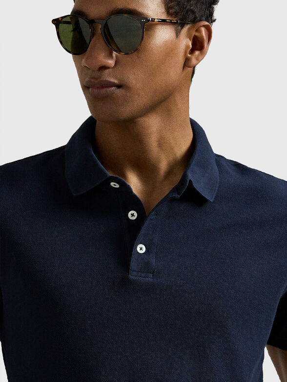 Short sleeved cotton polo shirt - 4