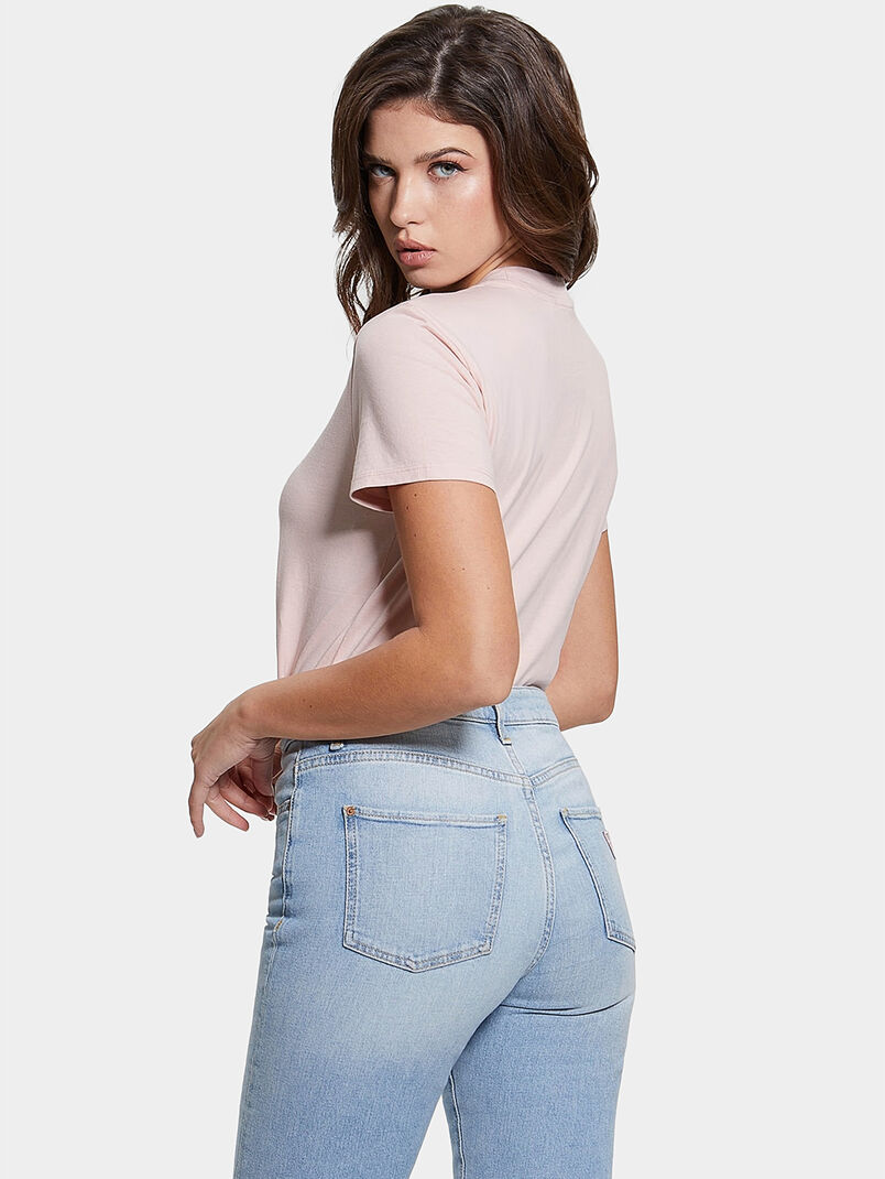 Blue T-shirt with logo print - 3