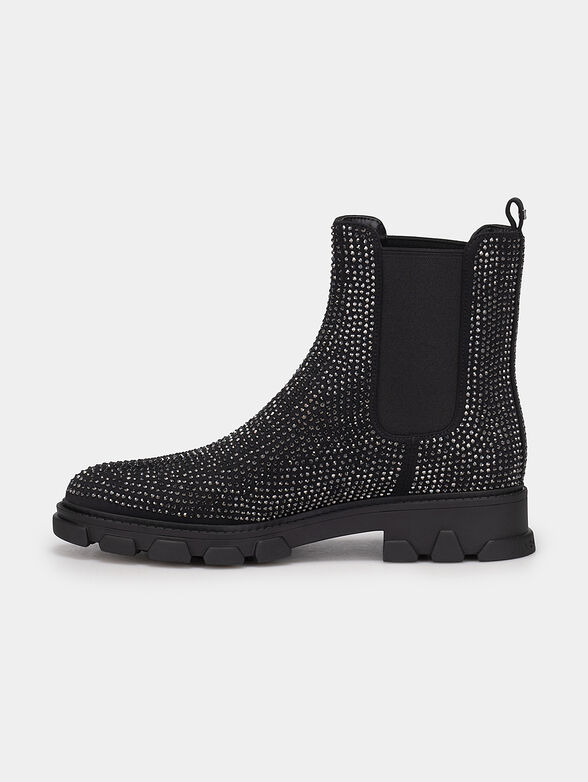 RIDLEY ankle boots with applique rhinestones - 4