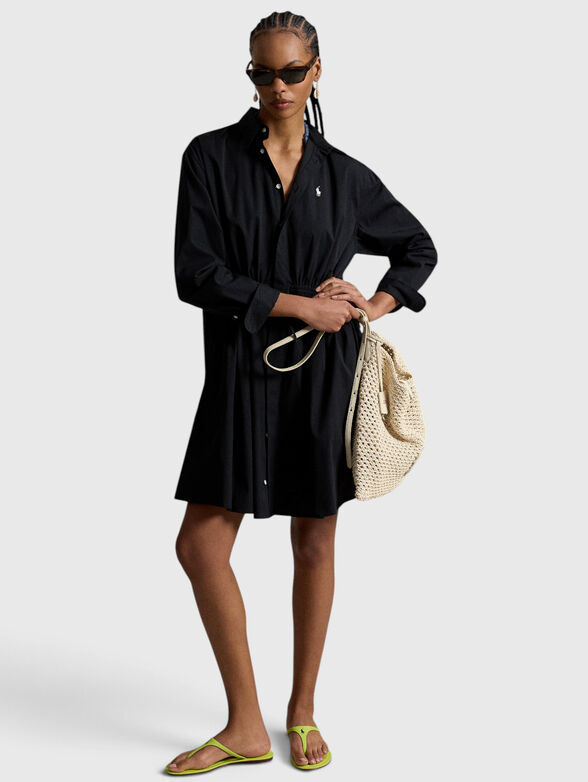 Long-sleeved mini dress with embroidered logo - 4