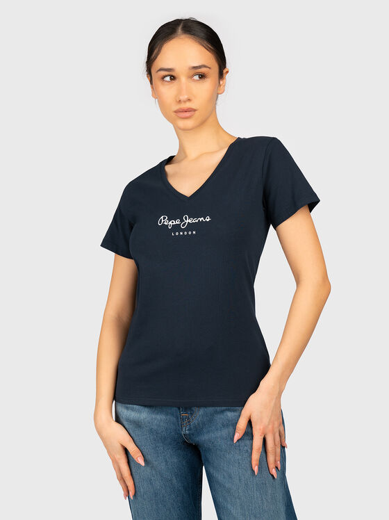 WENDYS black V-neck T-shirt - 1