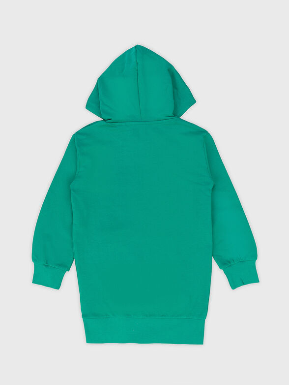 Black hoodie dress with logo  - 2