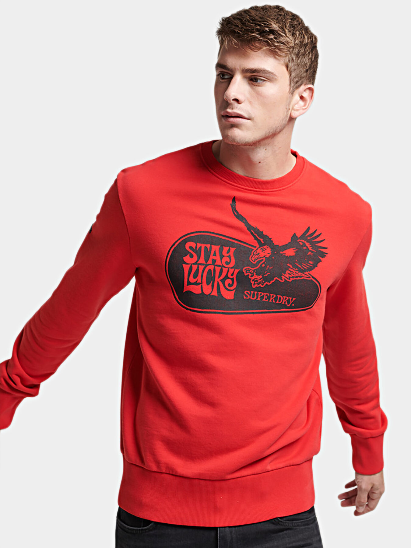 Superdry red sweatshirt online