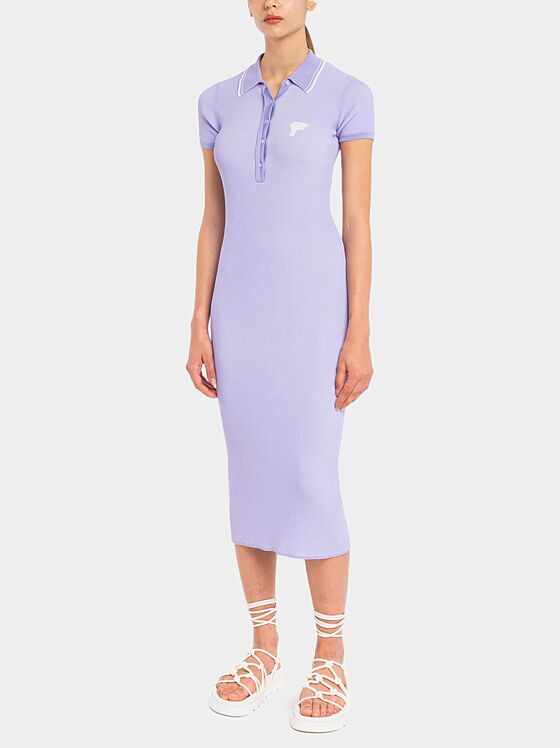 Knitted dress with collar - 1