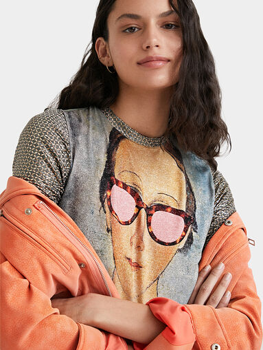 BEATRICE T-shirt with art print - 5