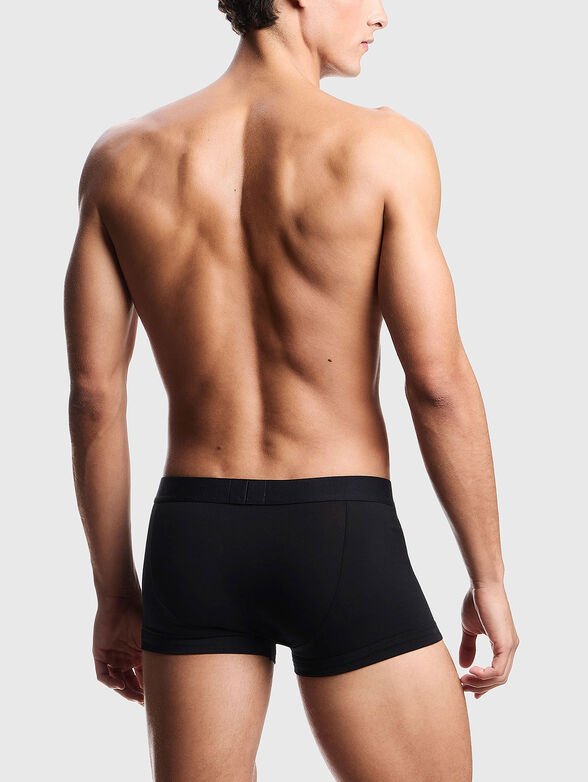 Cotton boxer shorts with contrasting logo - 2