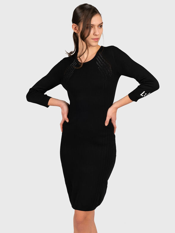 Knit dress whit rhinestones - 1