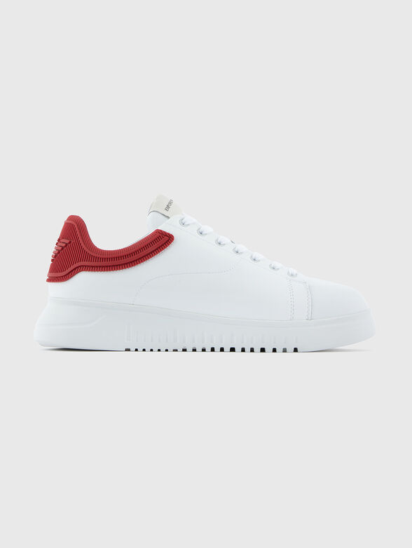 Leather sports shoes with logo - 1