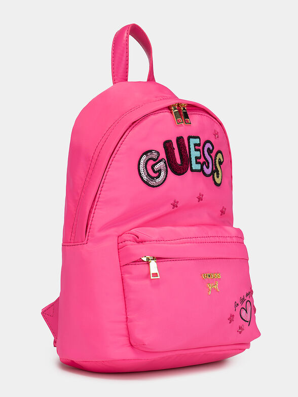 ZOEY pink backpack with appliqué details - 3