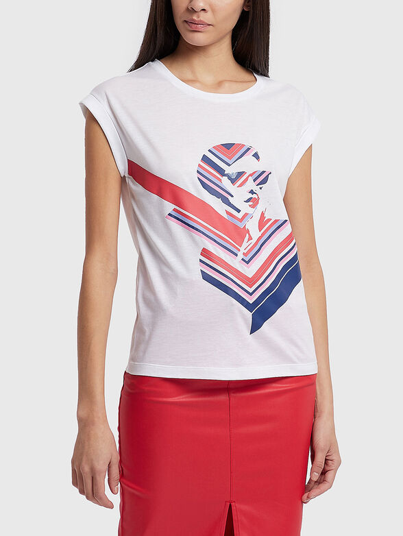 Cotton T-shirt with print - 1