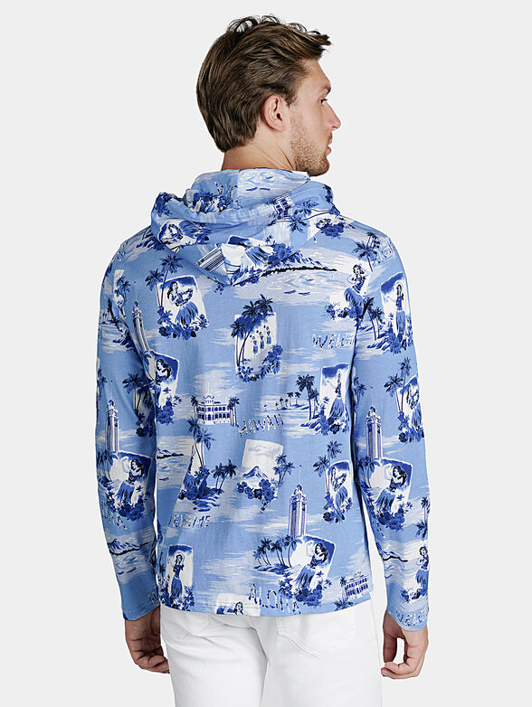 Hooded sweatshirt and Hawaii print - 2