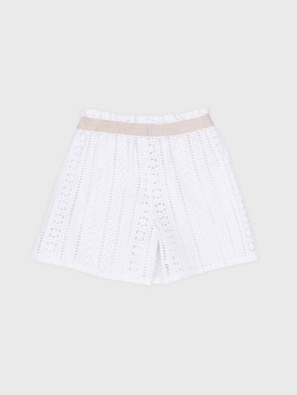 Openwork embroidered shorts - 2