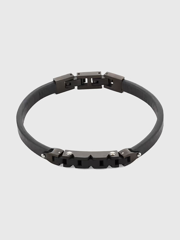 Black leather bracelet - 1
