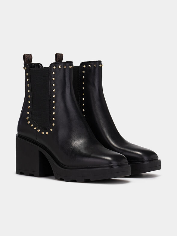 KEISHA Ankle boots with gold studs - 2