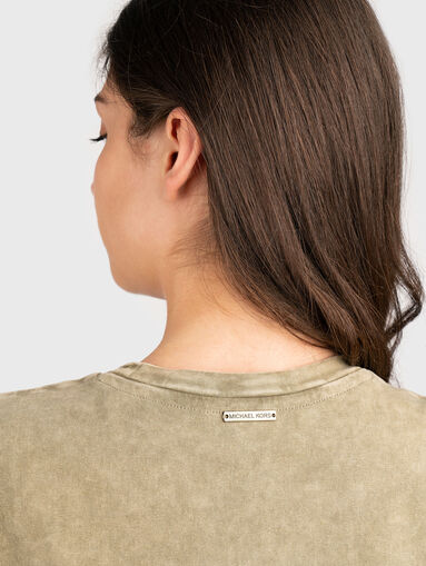 Cotton T-shirt with oval neckline - 4