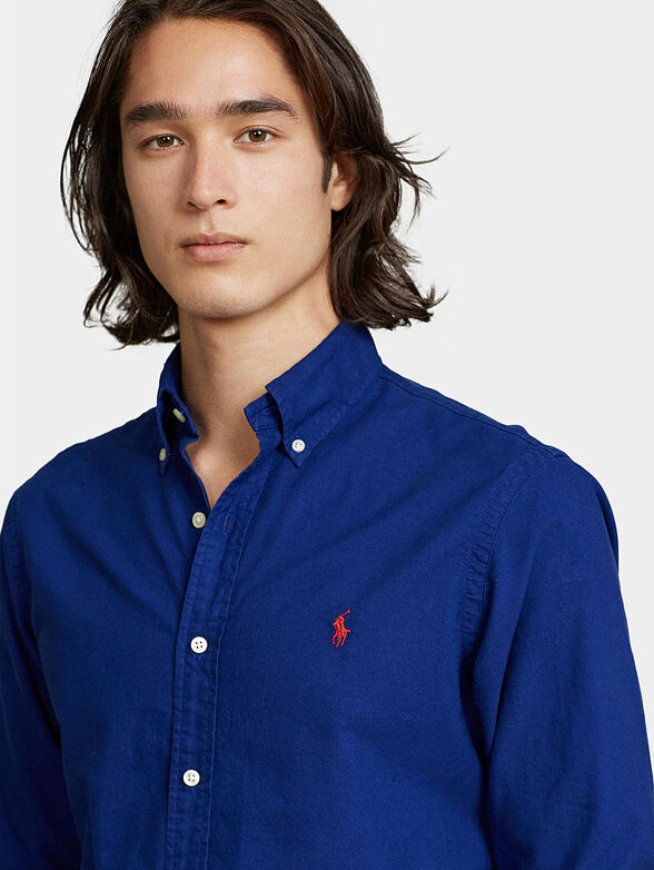 Blue cotton shirt - 3