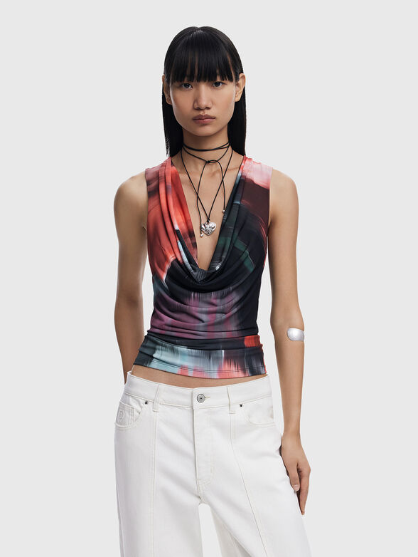 Top with abstract print - 1