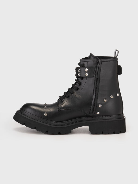 Leather boots with  studs  - 4