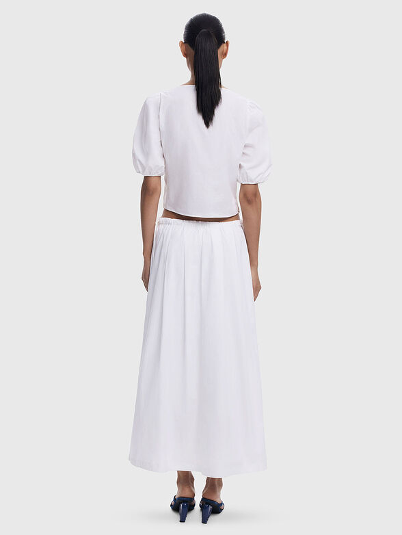 Midi cotton skirt with embroidery - 2