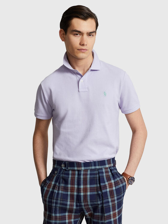 Поло-шърт с контрастен лого детайл  - 1