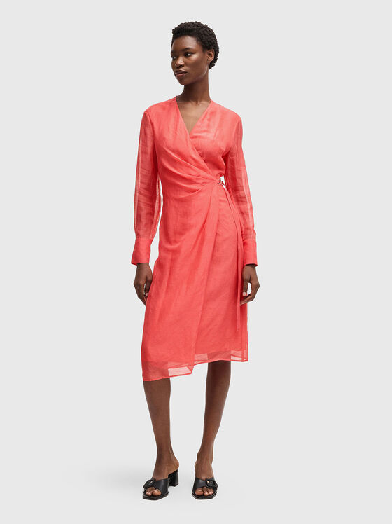 DOSALA midi dress in linen blend - 1