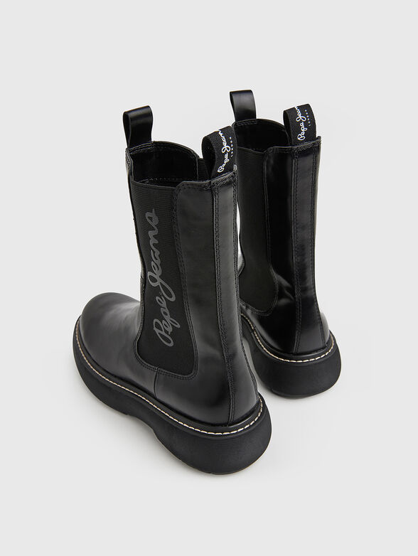 YOKO black boots with logo motif - 3