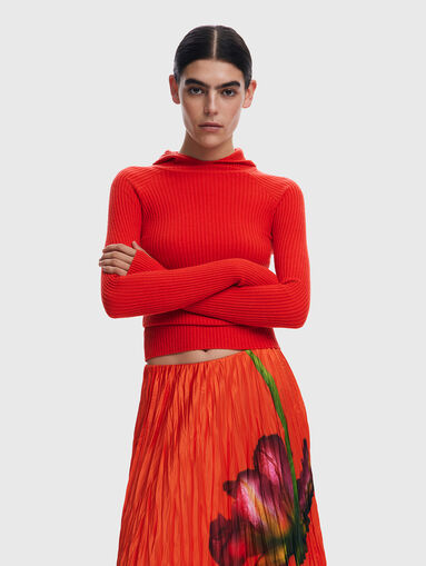 Maxi skirt with floral motif - 3