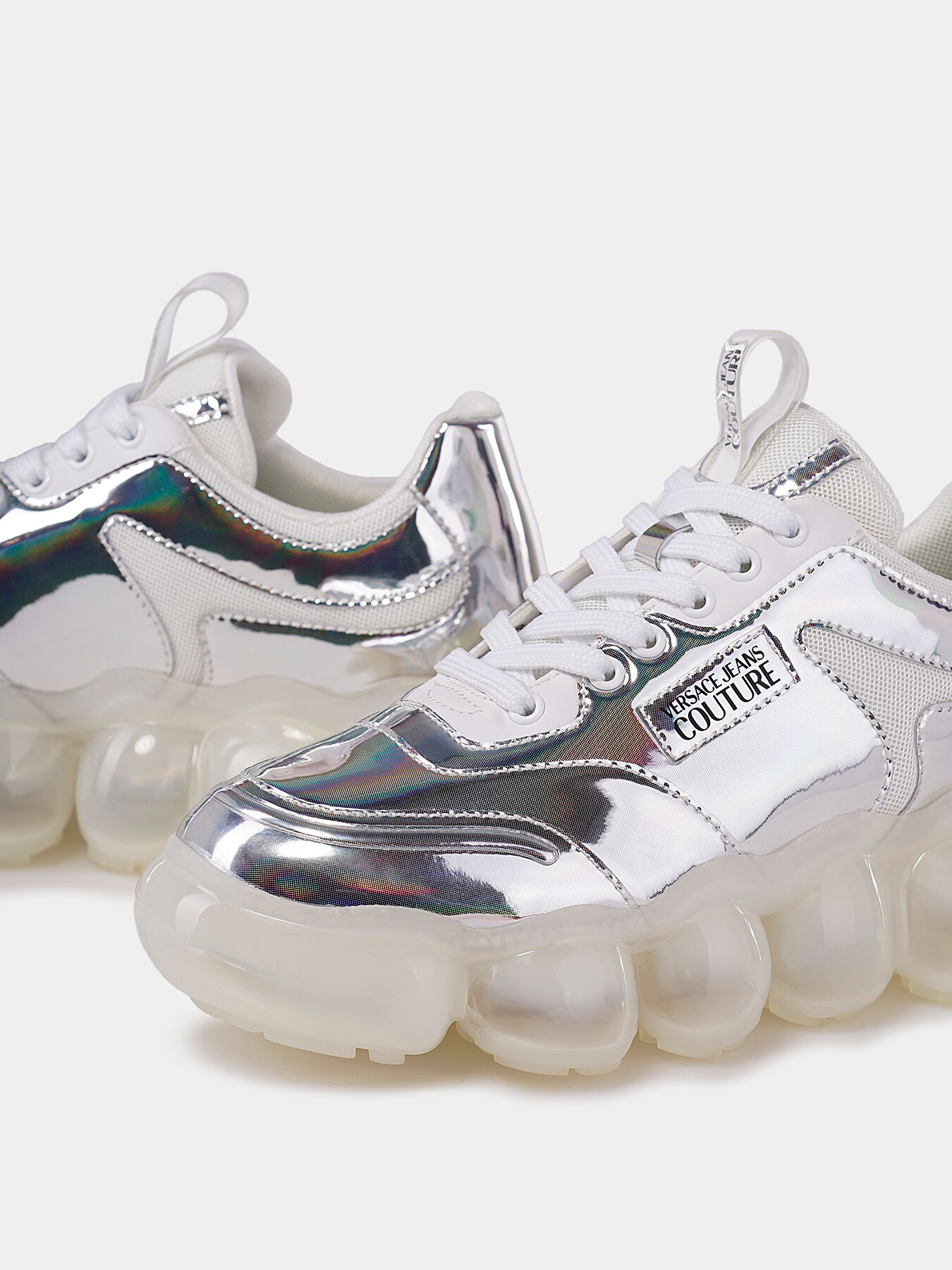 お決まり品　　　Y2K  美品‼︎  Versace  高級　ビジュー付　タンク Versace Satin platform pumps with rhinestones