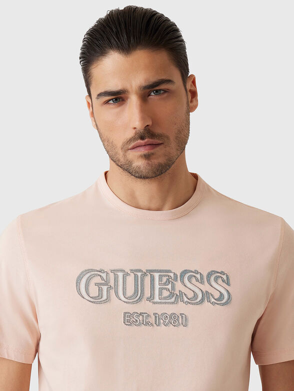 Slim T-shirt with logo embroidery - 4